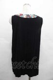 画像2: gouk / 和柄ラインサクラ刺繍ノースリーブトップス  黒Ｘシルバー I-25-07-19-032-GO-TO-HD-ZI (2)