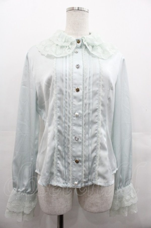 画像1: BABY,THE STARS SHINE BRIGHT / キャロラインブラウス  サックス I-25-07-23-001-BA-BL-HD-ZI (1)