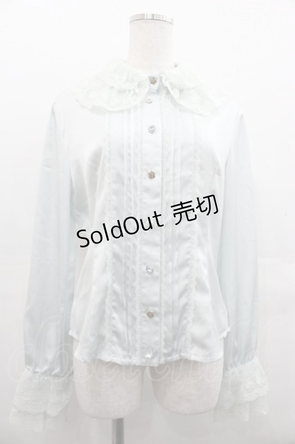 画像1: BABY,THE STARS SHINE BRIGHT / キャロラインブラウス  サックス I-25-07-23-001-BA-BL-HD-ZI (1)