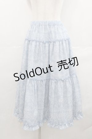 画像: m petit by misako / NINA'S RVパニエスカート S サックスＸアイボリー I-25-07-23-071-LO-SK-HD-ZI