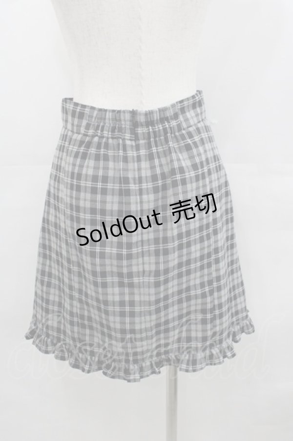 画像2: Ank Rouge / チェックレーススカート  黒Ｘ白チェック I-25-07-23-074-CA-SK-HD-ZI (2)