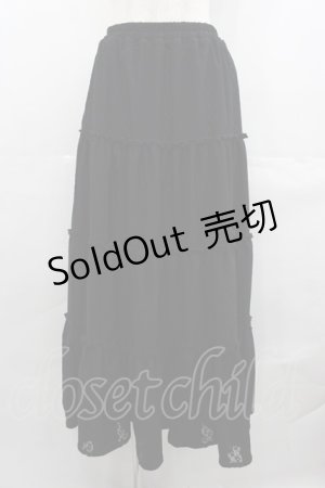 画像: merry jenny / スカラップカットレーススカート  黒 I-25-07-23-083-LO-SK-HD-ZI