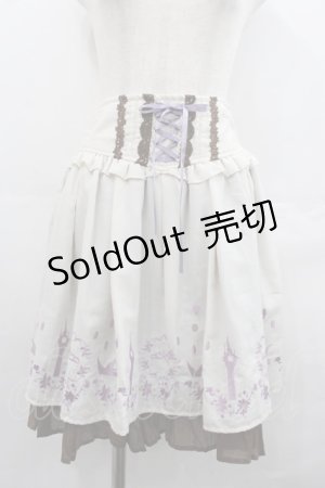 画像: axes femme POETIQUE / Disneyラプンツェル/ハイウエスト刺繍スカート  アイボリー I-25-07-23-088-AX-SK-HD-ZI