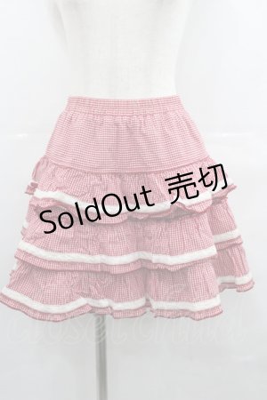 画像: PUTUMAYO / ギンガムチェック3段スカート  赤Ｘ白チェック I-25-07-23-094-PT-SK-HD-ZI