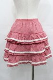 画像2: PUTUMAYO / ギンガムチェック3段スカート  赤Ｘ白チェック I-25-07-23-094-PT-SK-HD-ZI (2)