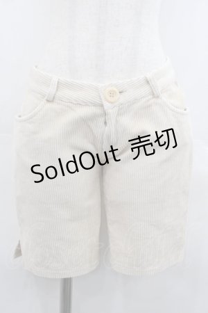 画像: LIZ LISA / コーデュロイショートパンツ  アイボリー I-25-07-23-097-LO-SK-HD-ZI