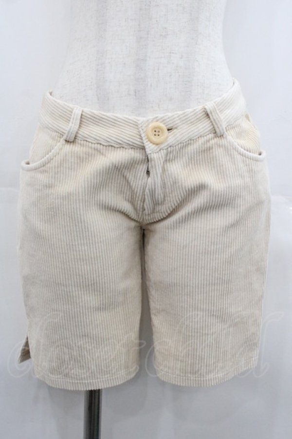 画像1: LIZ LISA / コーデュロイショートパンツ  アイボリー I-25-07-23-097-LO-SK-HD-ZI (1)