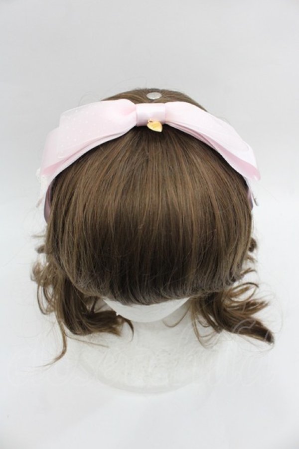 画像2: Angelic Pretty / SheerドットMichelleカチューシャ  ピンク I-25-07-23-108-AP-AC-HD-ZI (2)