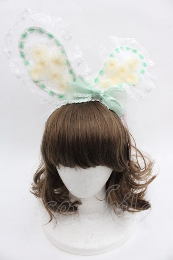 画像1: BABY,THE STARS SHINE BRIGHT / Easter Bunnyカチューシャ  ミント I-25-07-23-111-BA-AC-HD-ZI (1)