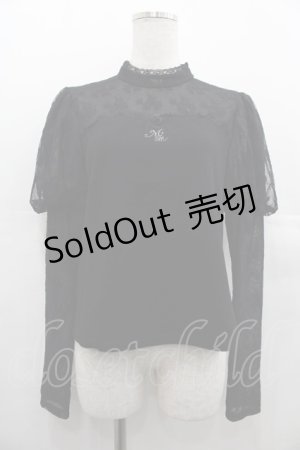 画像: mellfy memory / classical lady sheerトップス M 黒 I-25-07-23-021-LO-TO-HD-ZI