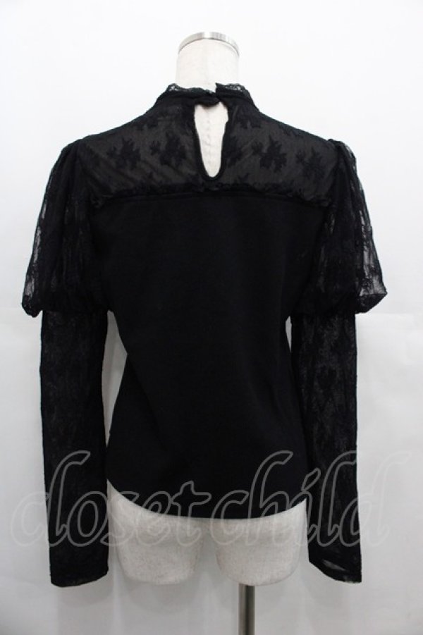 画像2: mellfy memory / classical lady sheerトップス M 黒 I-25-07-23-021-LO-TO-HD-ZI (2)