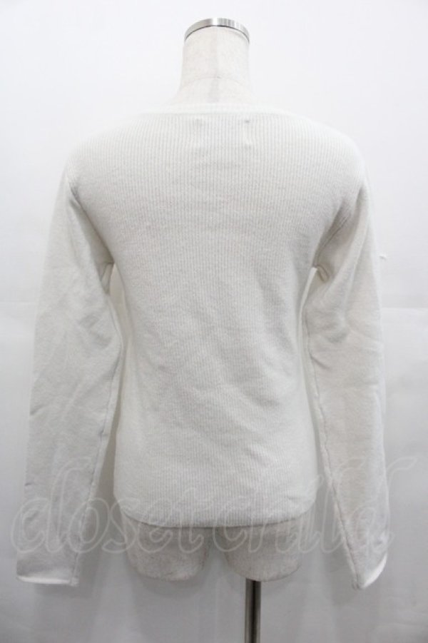 画像2: jouetie / カットアウトリブニットトップス  アイボリー I-25-07-23-022-EL-TO-HD-ZI (2)