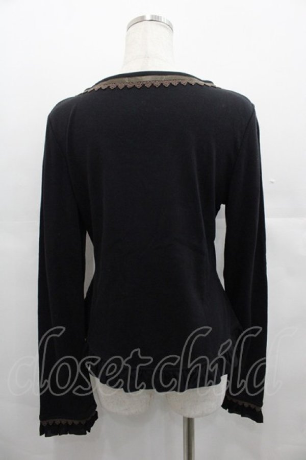 画像2: PUTUMAYO / バタフライチャームカーデ  黒Ｘブラウン I-25-07-23-025-PT-TO-HD-ZI (2)