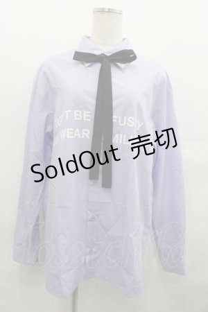 画像: MILKBOY / FUSSYシャツ  ラベンダーＸ黒 I-25-07-23-027-MB-BL-HD-ZI