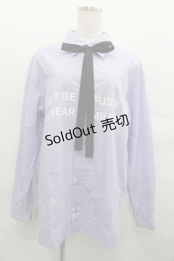 画像1: MILKBOY / FUSSYシャツ  ラベンダーＸ黒 I-25-07-23-027-MB-BL-HD-ZI (1)