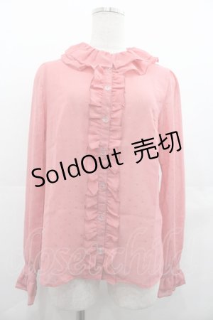 画像: Emily Temple cute / ラメドットシースルーブラウス  ピンクＸゴールド I-25-07-23-003-ET-BL-HD-ZI