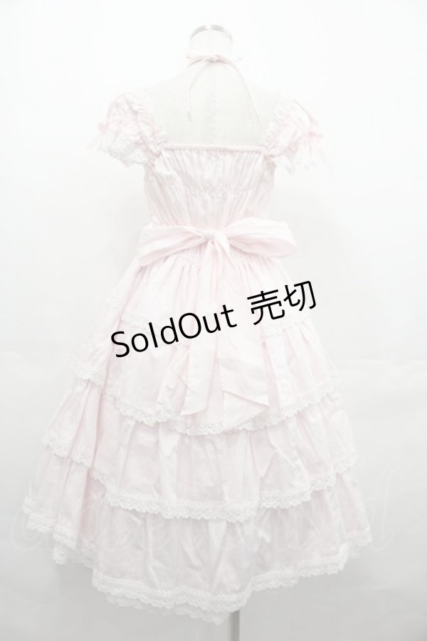 画像2: BABY,THE STARS SHINE BRIGHT / リボンミルキーシュガージャンパースカート  ピンクＸ白 I-25-07-23-032-BA-OP-HD-ZI (2)