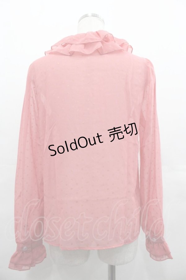 画像2: Emily Temple cute / ラメドットシースルーブラウス  ピンクＸゴールド I-25-07-23-003-ET-BL-HD-ZI (2)