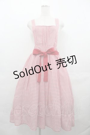 画像: Emily Temple cute / JAMエプロンワンピース  赤Ｘ白チェック I-25-07-23-038-ET-OP-HD-ZI