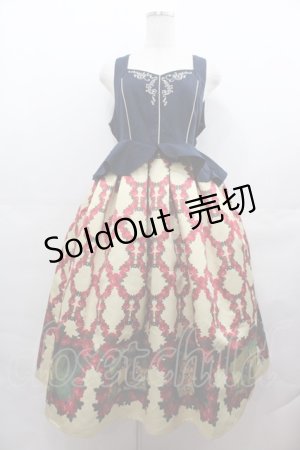 画像: axes femme / 白雪姫ワンピース  ネイビーＸイエローＸ赤 I-25-07-27-060-AX-OP-HD-ZI