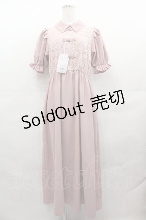 画像: jouetie / レースドッキングチャイナワンピース  ピンク I-25-07-27-066-EL-OP-HD-ZI
