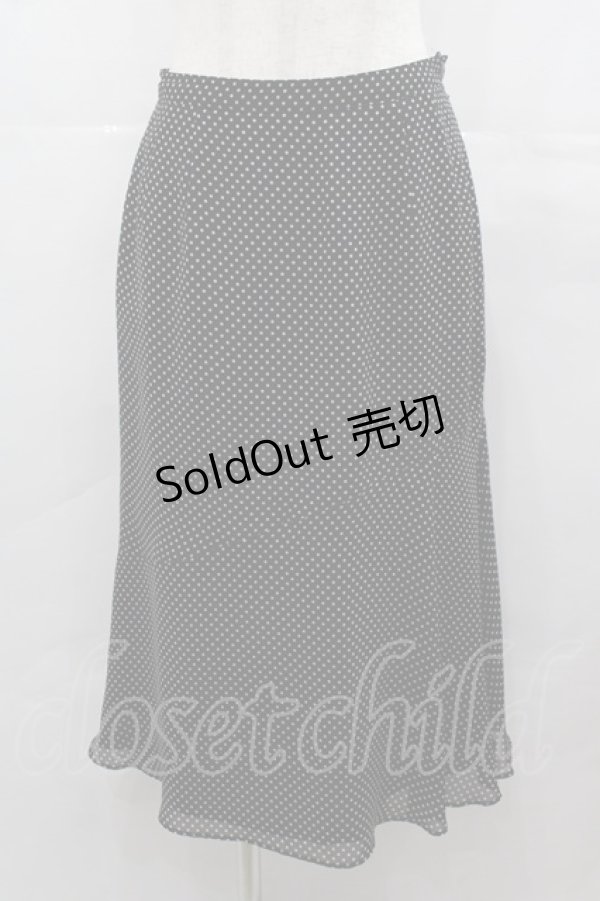 画像1: INGEBORG / ドットスカート  黒Ｘ白 I-25-07-27-104-LO-SK-HD-ZI (1)