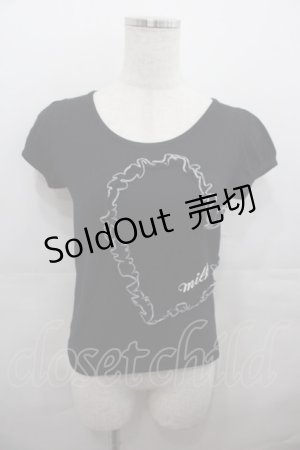 画像: MILK / フリルハートパフTシャツ  黒Ｘ白 I-25-07-27-012-ML-TO-HD-ZI