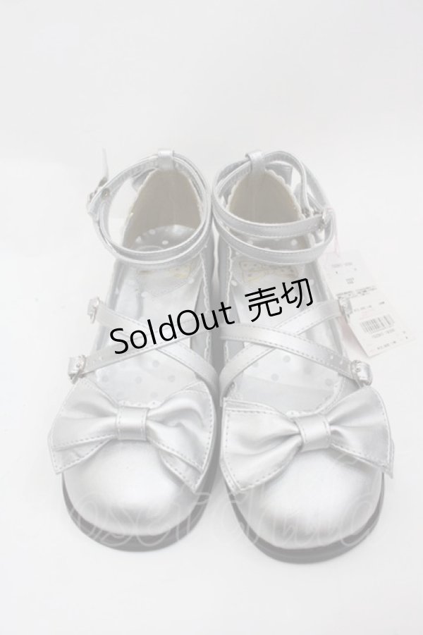 画像1: Angelic Pretty / Tea Partyシューズ M シルバー I-25-07-27-112-AP-SH-HD-ZI (1)