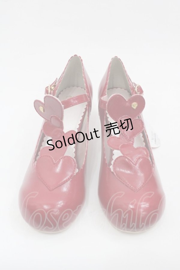 画像1: BABY,THE STARS SHINE BRIGHT / LOVE HEARTシューズ M 赤 I-25-07-27-115-BA-SH-HD-ZT0213R (1)