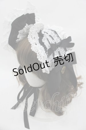 画像: BABY,THE STARS SHINE BRIGHT / Lydiaレースヘッドドレス  黒Ｘ白 I-25-07-27-117-BA-AC-HD-ZI