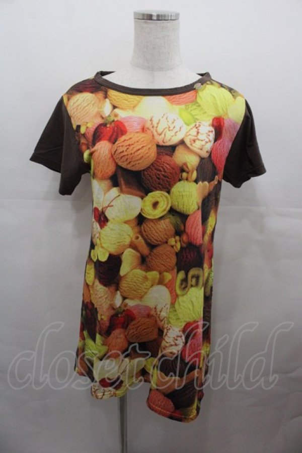 画像1: MILK / Sweet Scoops Long Tee  ブラウン I-25-07-27-027-ML-TO-HD-ZI (1)