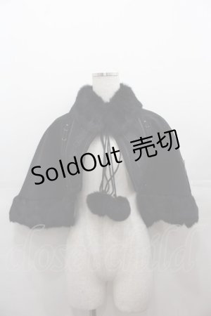 画像: Rozen Kavalier / ファー&刺繍ケープ  黒 I-25-07-27-042-OO-JA-HD-ZI