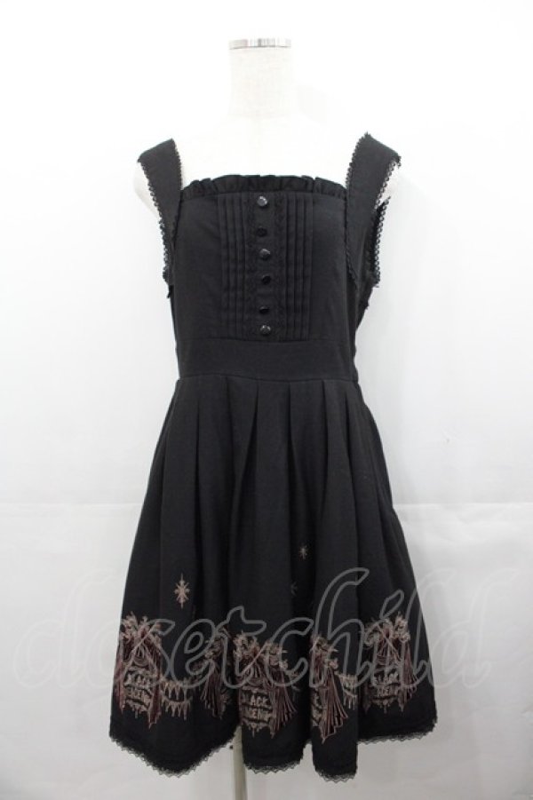 画像1: BPN / サーカス刺繍ワンピース M ブラック I-25-07-30-064-GO-OP-HD-ZI (1)