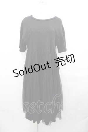 画像: Candy Stripper / LYRICAL TULLE DRESS  黒 I-25-07-30-065-PU-OP-HD-ZI