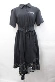 画像1: NieR Clothing / ねこのおしゅしシャツワンピース  黒Ｘ白 I-25-07-30-068-PU-OP-HD-ZI (1)