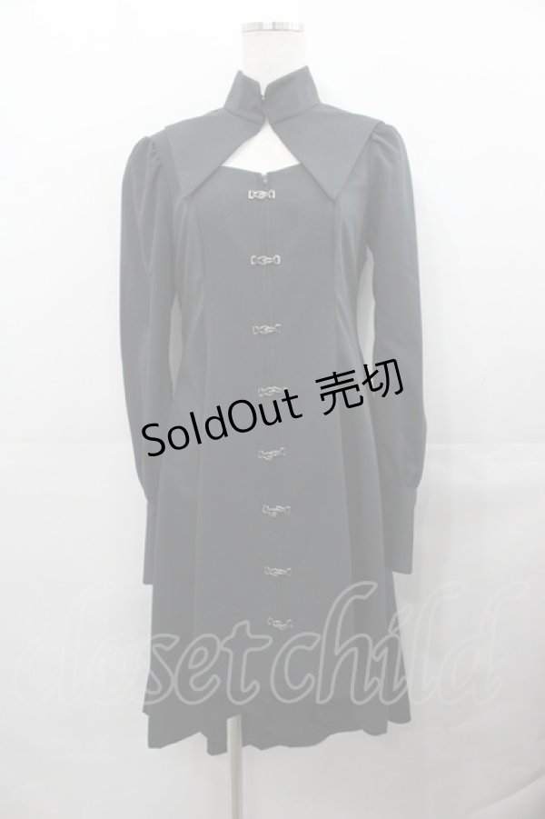 画像1: ATELIER BOZ / クラリッサワンピース  黒 I-25-07-30-071-EL-OP-HD-ZI (1)