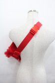 画像2: Candy Stripper / OVERLAPPED FRILL WAIST BAG  レッド I-25-07-30-096-PU-BG-HD-ZI (2)