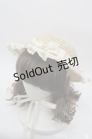 画像: Enchantlic Enchantilly / ストーンリボン麦わらハット  ブラウン I-25-07-30-107-LO-AC-HD-ZI