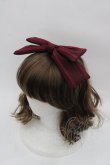 画像1: LOLITAその他(お買取対象外) / リボンカチューシャ  ボルドー I-25-07-30-115-LO-AC-HD-ZI (1)