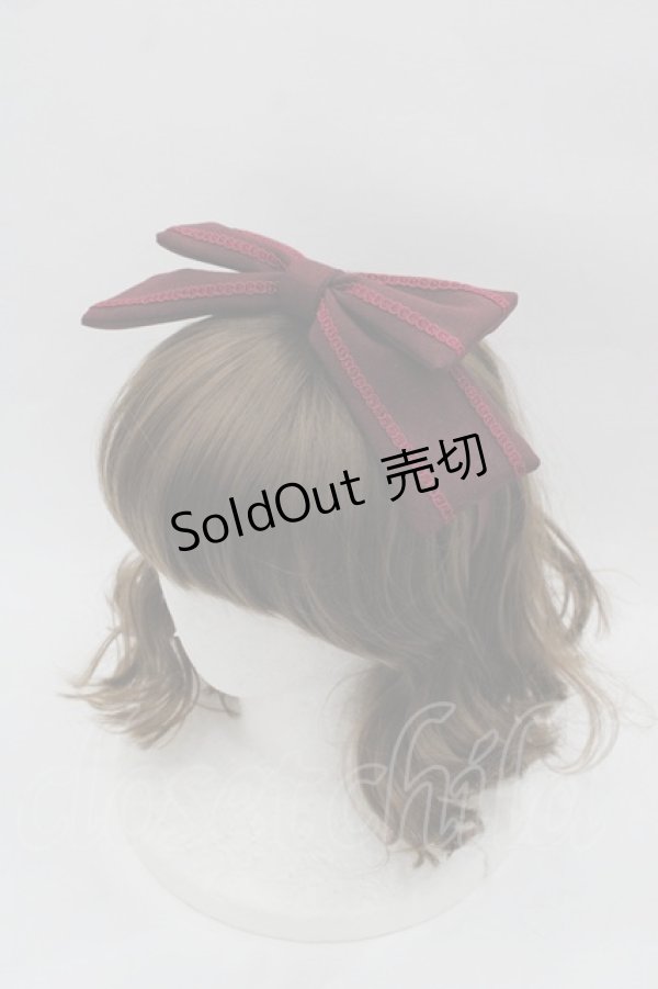 画像1: LOLITAその他(お買取対象外) / リボンカチューシャ  ボルドー I-25-07-30-115-LO-AC-HD-ZI (1)