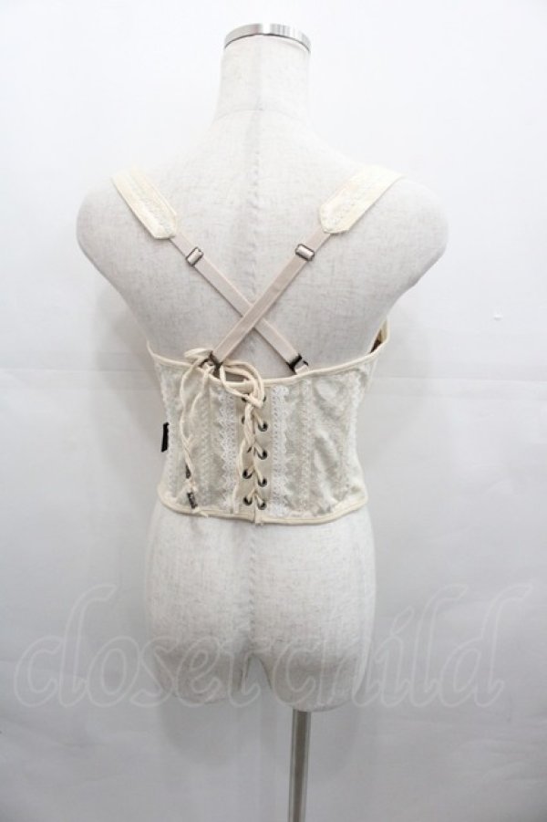 画像2: Ozz oneste / 薔薇刺繍ホルタービスチェ  アイボリー I-25-07-30-014-OO-TO-HD-ZI (2)
