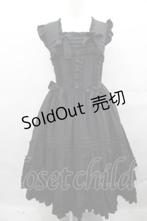 画像: Physical Drop / 小公女ジャンパースカート  黒 I-25-07-30-031-LO-OP-HD-ZI