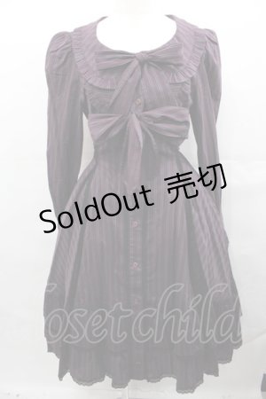 画像: ALICE and the PIRATES / DIDOLuLaLaレジメンタルワンピース  ボルドー I-25-07-30-032-PA-OP-HD-ZI