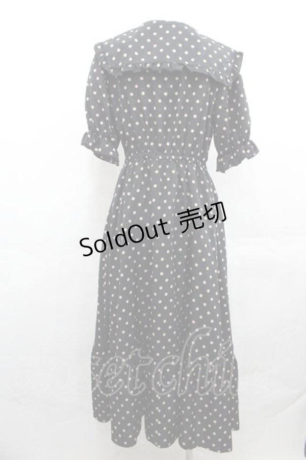 画像2: m petit by misako / 梨地水玉半袖ワンピース M 黒 I-25-07-30-038-LO-OP-HD-ZI (2)