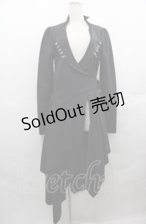 画像: Rozen Kavalier / 襟刺繍ロングジャケット  黒 I-25-08-04-067-OO-JA-HD-ZI