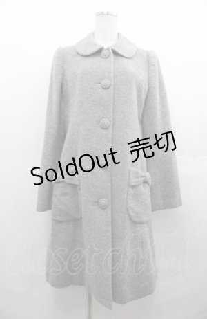 画像: PINK HOUSE / ポケットリボンコート  グレー I-25-08-04-068-LO-CO-HD-ZS
