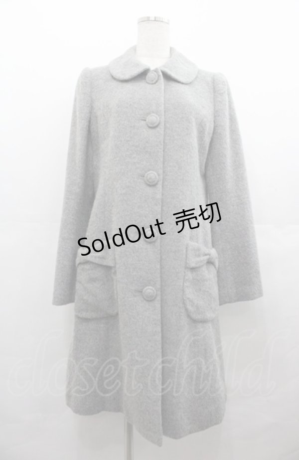 画像1: PINK HOUSE / ポケットリボンコート  グレー I-25-08-04-068-LO-CO-HD-ZS (1)