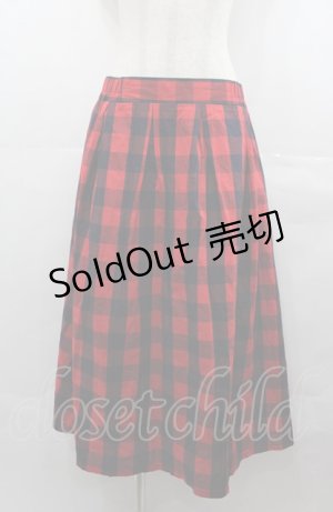 画像: MARBLE / チェックスカート M 赤Ｘ紺チェック I-25-08-04-082-GO-SK-HD-ZI