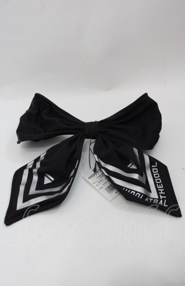 画像1: HIDOLATRAL THEODOL / クソデカリボンクリップ  黒 I-25-08-04-115-PU-AC-HD-ZI (1)