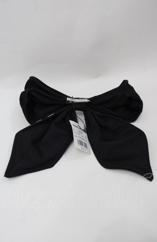 画像2: HIDOLATRAL THEODOL / クソデカリボンクリップ  黒 I-25-08-04-115-PU-AC-HD-ZI (2)